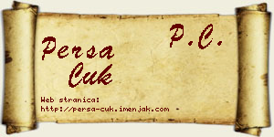 Persa Ćuk vizit kartica